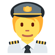 🧑‍✈️ Emoji Piloto en Twitter Twemoji 13.0.1.