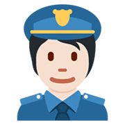 👮🏻 Emoji Agente De Policía: Tono De Piel Claro en Twitter Twemoji 13.0.1.