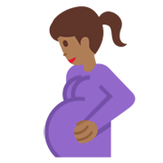🤰🏾 Emoji schwangere Frau: mitteldunkle Hautfarbe Twitter Twemoji 13.0.1.