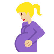 🤰🏼 Emoji schwangere Frau: mittelhelle Hautfarbe Twitter Twemoji 13.0.1.