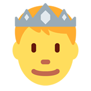 🤴 Emoji Príncipe na Twitter Twemoji 13.0.1.