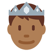 🤴🏾 Emoji Príncipe: Pele Morena Escura na Twitter Twemoji 13.0.1.