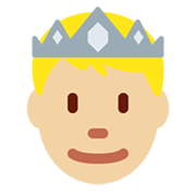Emoji 🤴🏼 Principe: Carnagione Abbastanza Chiara su Twitter Twemoji 13.0.1.