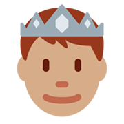 🤴🏽 Emoji Príncipe: Pele Morena na Twitter Twemoji 13.0.1.