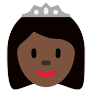 Émoji 👸🏿 Princesse : Peau Foncée sur Twitter Twemoji 13.0.1.