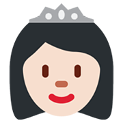 👸🏻 Emoji Princesa: Tono De Piel Claro en Twitter Twemoji 13.0.1.