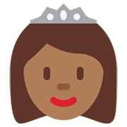 👸🏾 Emoji Princesa: Pele Morena Escura na Twitter Twemoji 13.0.1.