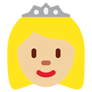 Émoji 👸🏼 Princesse : Peau Moyennement Claire sur Twitter Twemoji 13.0.1.
