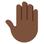 🤚🏿 Emoji Dorso Da Mão Levantado: Pele Escura na Twitter Twemoji 13.0.1.