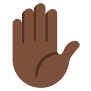✋🏿 Emoji erhobene Hand: dunkle Hautfarbe Twitter Twemoji 13.0.1.