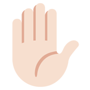 ✋🏻 Emoji Mão Levantada: Pele Clara na Twitter Twemoji 13.0.1.