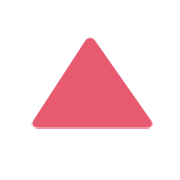 Emoji 🔺 Triangolo Rosso Con Punta Verso L’alto su Twitter Twemoji 13.0.1.