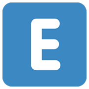 🇪 Emoji Indicador regional Símbolo Letra E en Twitter Twemoji 13.0.1.