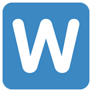 🇼 Emoji Indicador regional símbolo letra W en Twitter Twemoji 13.0.1.