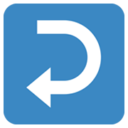 ↩️ Emoji Flecha Derecha Curvándose A La Izquierda en Twitter Twemoji 13.0.1.
