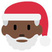 Emoji 🎅🏿 Babbo Natale: Carnagione Scura su Twitter Twemoji 13.0.1.
