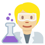 🧑🏼‍🔬 Emoji Wissenschaftler(in): mittelhelle Hautfarbe Twitter Twemoji 13.0.1.