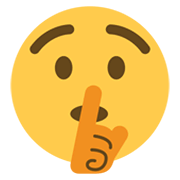 🤫 Emoji Cara Pidiendo Silencio en Twitter Twemoji 13.0.1.