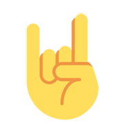 🤘 Emoji Saudação Do Rock na Twitter Twemoji 13.0.1.