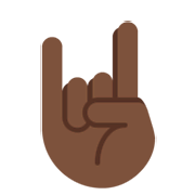 Emoji 🤘🏿 Segno Delle Corna: Carnagione Scura su Twitter Twemoji 13.0.1.
