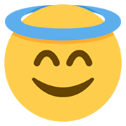 😇 Emoji lächelndes Gesicht mit Heiligenschein Twitter Twemoji 13.0.1.