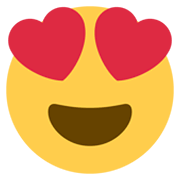 😍 Emoji Cara Sonriendo Con Ojos De Corazón en Twitter Twemoji 13.0.1.