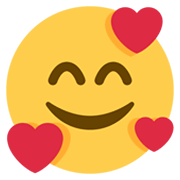 🥰 Emoji Cara Sonriendo Con Corazones en Twitter Twemoji 13.0.1.