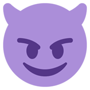😈 Emoji grinsendes Gesicht mit Hörnern Twitter Twemoji 13.0.1.