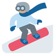 🏂🏽 Emoji Practicante De Snowboard: Tono De Piel Medio en Twitter Twemoji 13.0.1.