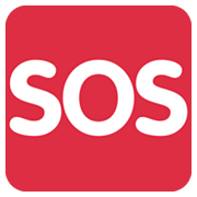 🆘 Emoji SOS-Zeichen Twitter Twemoji 13.0.1.