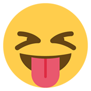 😝 Emoji Gesicht mit herausgestreckter Zunge und zusammengekniffenen Augen Twitter Twemoji 13.0.1.