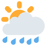 🌦️ Emoji Sol Detrás De Una Nube Con Lluvia en Twitter Twemoji 13.0.1.