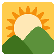🌄 Emoji Sonnenaufgang über Bergen Twitter Twemoji 13.0.1.