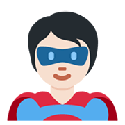 🦸🏻 Emoji Personaje De Superhéroe: Tono De Piel Claro en Twitter Twemoji 13.0.1.