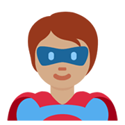 Émoji 🦸🏽 Super-héros : Peau Légèrement Mate sur Twitter Twemoji 13.0.1.