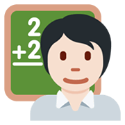 🧑🏻‍🏫 Emoji Profesor: Tono De Piel Claro en Twitter Twemoji 13.0.1.