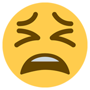 Emoji 😫 Faccina Stanca su Twitter Twemoji 13.0.1.