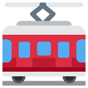 🚋 Emoji Vagón De Tranvía en Twitter Twemoji 13.0.1.