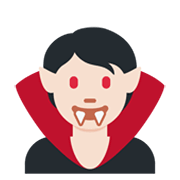 Emoji 🧛🏻 Vampiro: Carnagione Chiara su Twitter Twemoji 13.0.1.