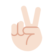 ✌🏻 Emoji Victory-Geste: helle Hautfarbe Twitter Twemoji 13.0.1.