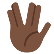 🖖🏿 Emoji vulkanischer Gruß: dunkle Hautfarbe Twitter Twemoji 13.0.1.