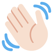 Emoji 👋🏻 Mano Che Saluta: Carnagione Chiara su Twitter Twemoji 13.0.1.