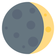 Emoji 🌒 Luna Crescente su Twitter Twemoji 13.0.1.