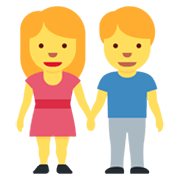👫 Emoji Mann und Frau halten Hände Twitter Twemoji 13.0.1.