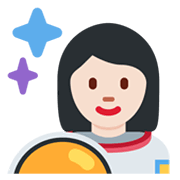 👩🏻‍🚀 Emoji Astronauta Mulher: Pele Clara na Twitter Twemoji 13.0.1.