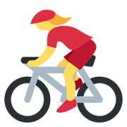 Émoji 🚴‍♀️ Cycliste Femme sur Twitter Twemoji 13.0.1.
