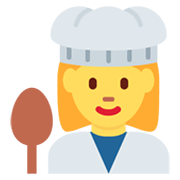 👩‍🍳 Emoji Cozinheira na Twitter Twemoji 13.0.1.