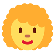 👩‍🦱 Emoji Mujer: Pelo Rizado en Twitter Twemoji 13.0.1.