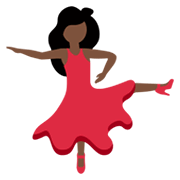 💃🏿 Emoji Mulher Dançando: Pele Escura na Twitter Twemoji 13.0.1.