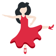 💃🏻 Emoji Mujer Bailando: Tono De Piel Claro en Twitter Twemoji 13.0.1.